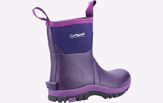 Cotswold Blaze Tpr+neopreen Dames Paarse Regenlaarzen - Image 3