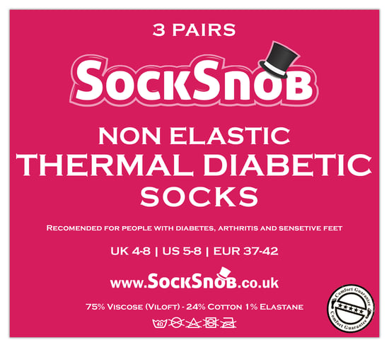 Set van 3 sokken zonder elastiek thermo diabetessokken voor dames - Zwart - Image 2