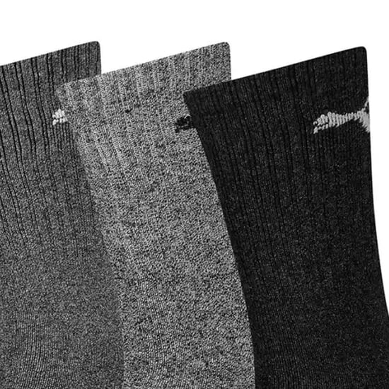 Puma Unisex Sportsokken voor volwassenen (set van 3 stuks) (Grijs) - Image 3