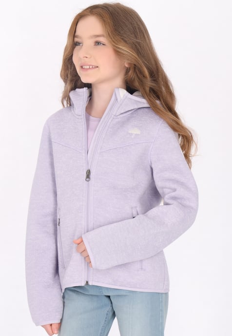 Schmuddelwedda Gebreide fleece jas Meisje Grijsviolet gemêleerd - Image 3