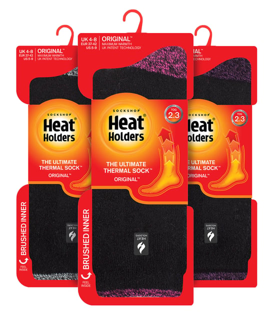 Heat Holders3 paar thermo wintersokken voor dames - Streep - Image 2