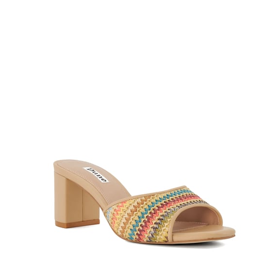 Women's Dune Multicolour Rainbow Crochet Mule Sandals in Multi colour - Image 1