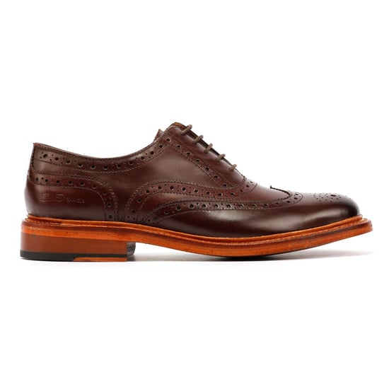 Ben Sherman Sugarman Brogue Leer Heren Mokka Veterschoenen - Image 5