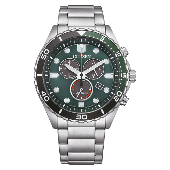 Citizen Of Sporty Aqua Heren Zilveren Horloge AT2561-81X - Image 1