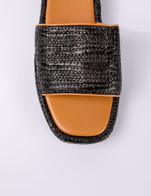 Woven Front Slip on Sandal