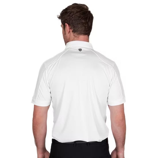 Island Green Heren Gestikt Golf Poloshirt (Wit) - Image 2