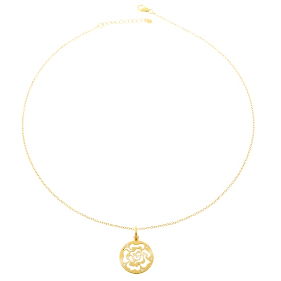 Orphelia 'Fiore' Women's 925 Sterling Silver Chain with Pendant - Gold ZH-7079/2