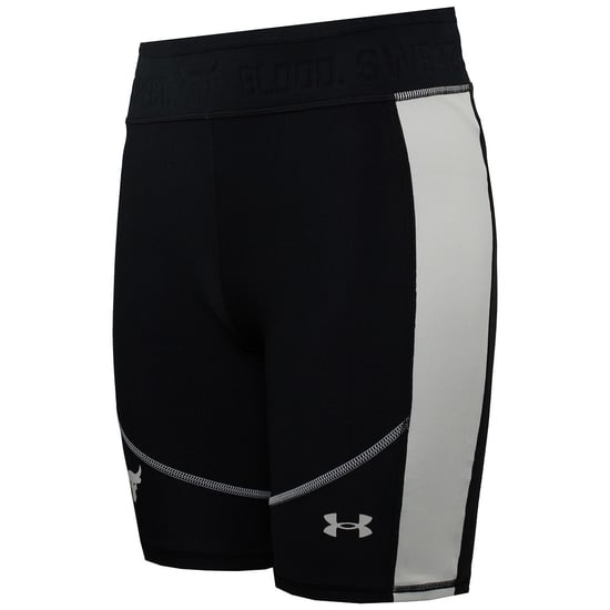Under Armour Project Rock HeatGear Black/Beige Womens Bike Shorts 1366005 001