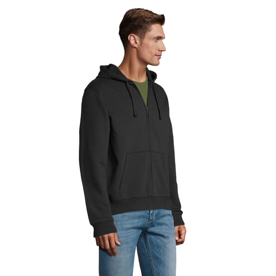SOLS Heren Spike Full Zip Hoodie (Zwart) - Image 3