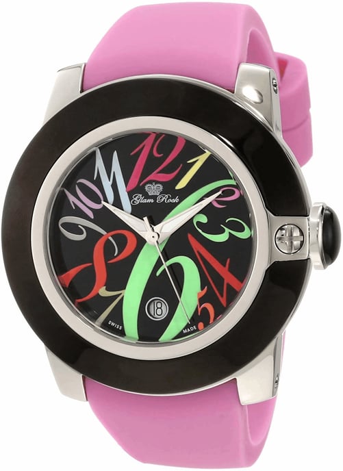 Glam Rock Dameshorloge Kwarts Zwart & Zilver - Image 1