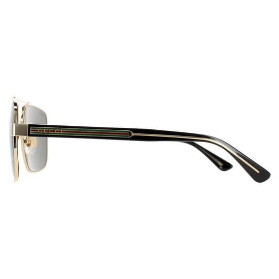 Gucci Square Mens Gold Black Grey GG0529S
