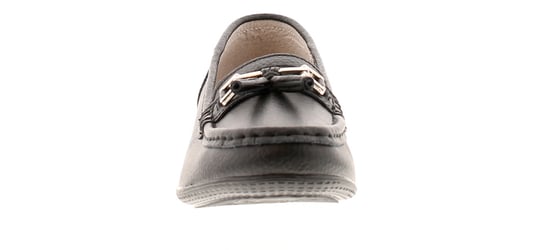 Love Leather Womens Shoes Flat Nautical Leather Slip On black