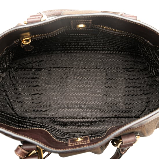Vintage Prada Canapa Logo Satchel Bruin - Image 4