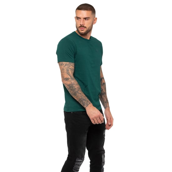 Enzo | Heren Crew Neck T-shirt - Groen - Image 3