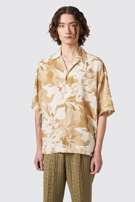 Vitrail Oversized Brown Abstract Shirt