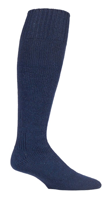 Kniehoge wollen vislaarssokken voor heren - Marineblauw - Image 1