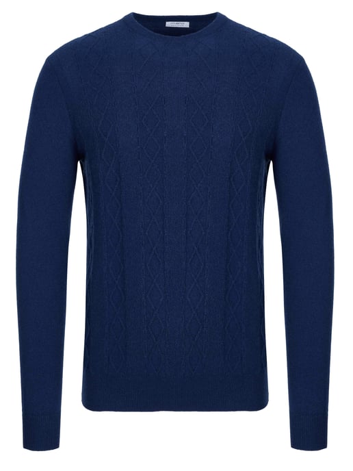 Malo Optimum kasjmier trui donkerblauw - Image 1