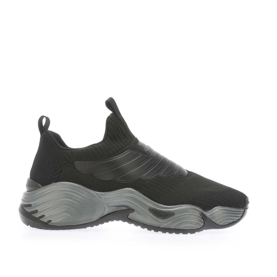Armani gebreide herentrainers in zwart - Image 1