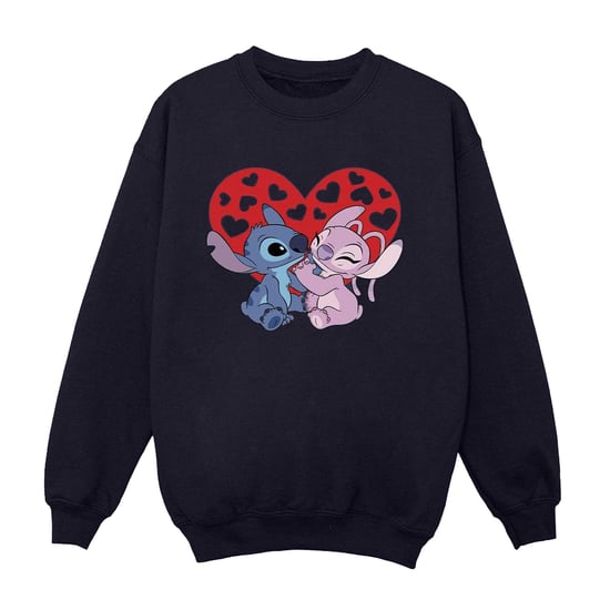 Disney Meisjes Lilo & Stitch Harten Sweatshirt (Marineblauw) - Image 1