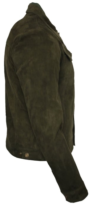 Trucker jeans jacket from goat suede