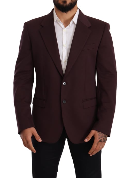 Dolce & Gabbana Mannen Paars Katoenen Slim Blazer Jasje - Image 1
