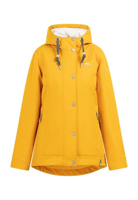 Schmuddelwedda Winterjas gemaakt van gerecycled polyester Dames mosterd - Image 1