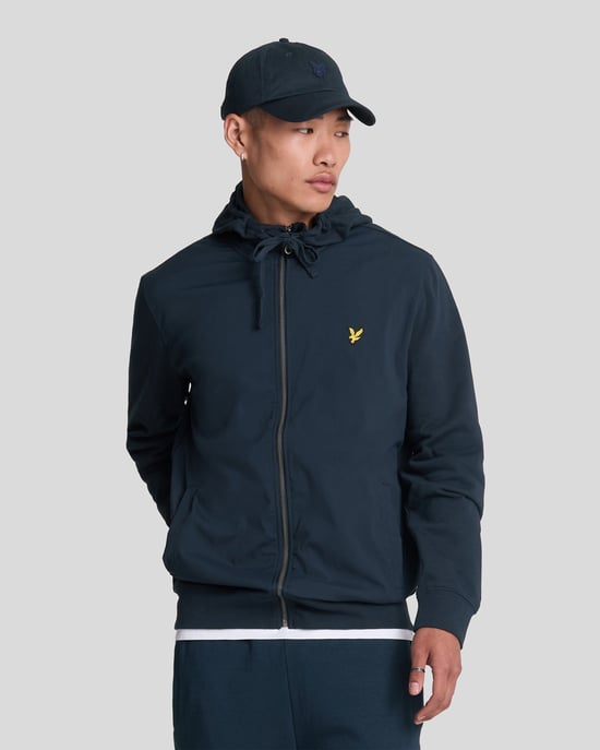 Lyle & Scott hybride Jet Dark Navy-hoodie met rits - Image 1