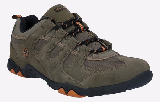 Hi-Tec Quadra II Suede Heren Wandelschoenen In Taupe/oranjebruin - Image 2