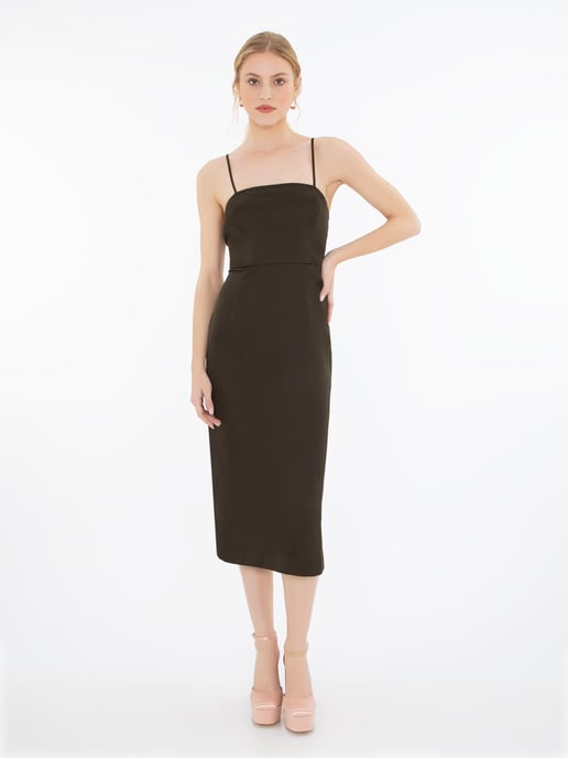 Canele Midi Dress in Black
