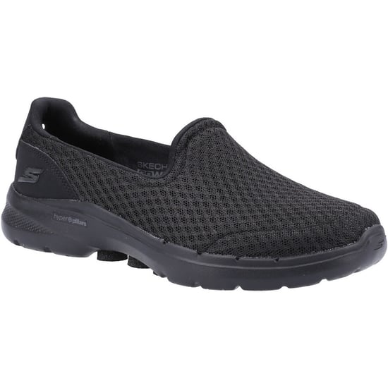 Skechers Go Walk 6 Polyester Dames Zwarte Sneakers - Image 4