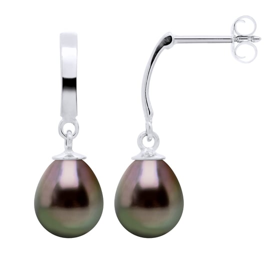 Oorbellen Prestige Gearticuleerd in Wit Goud 375 en Echte Geënte Tahiti Parels Peervorm 8-9 mm - Image 1