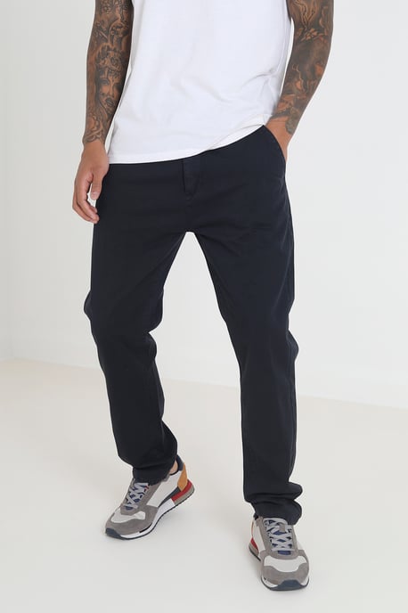 Navy 'Armstrong' Cotton Chino Trousers