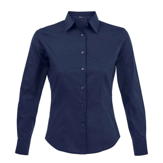 SOLS Dames/Dames Eden Stretch Business Shirt met Lange Mouwen (Donkerblauw) - Image 1