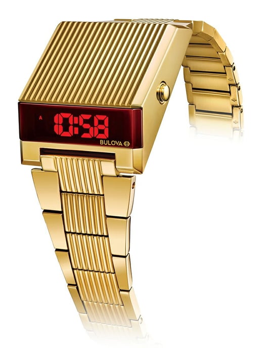 Bulova Computron Heren Gouden Horloge 97C110 - Image 3