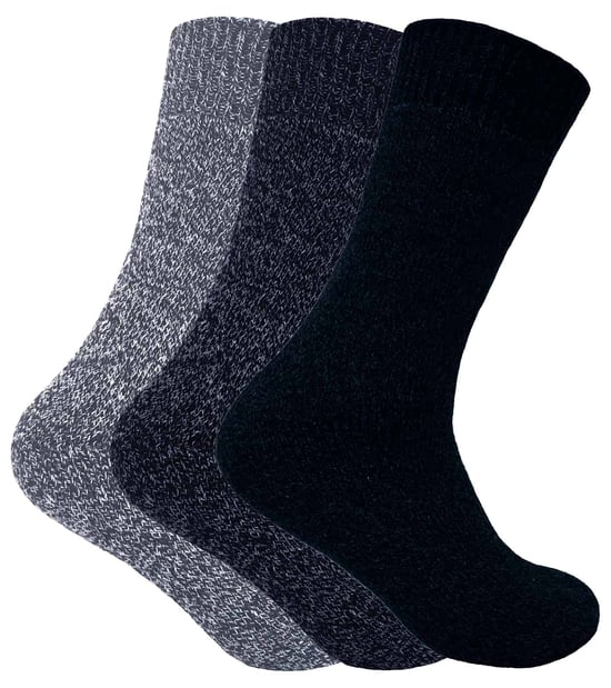 3 paar dikke wandelsokken van thermo wolmix voor heren - Grijs - Image 1