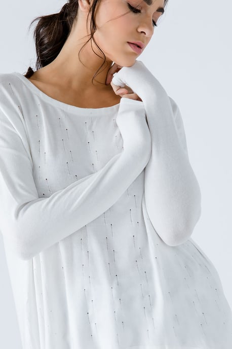 Top met gebreid jacquarddetail - Image 6