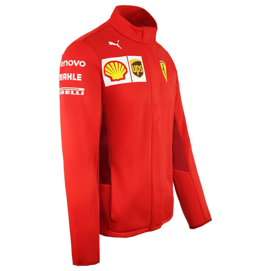Puma Scuderia Ferrari Long Sleeve Zip Up Red Mens Softshell Jacket 763021 02
