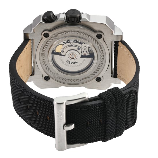 GV2 Men's XO Submarine 4541 Swiss Automatic, Sellita SW200 Movement Black Canvas Watch Luminous Watch - Image 3