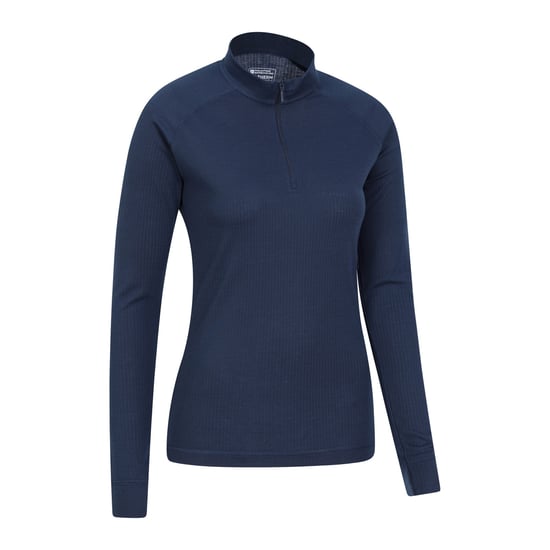 Mountain Warehouse Dames/Dames Talus Zip Neck Thermo met lange mouwen (Marine) - Image 2