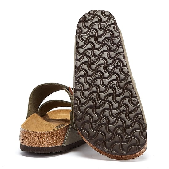 Heren Dames Birkenstock Arizona Birko Flor Nubuck Stone Sandalen - (Grijs) - Image 4