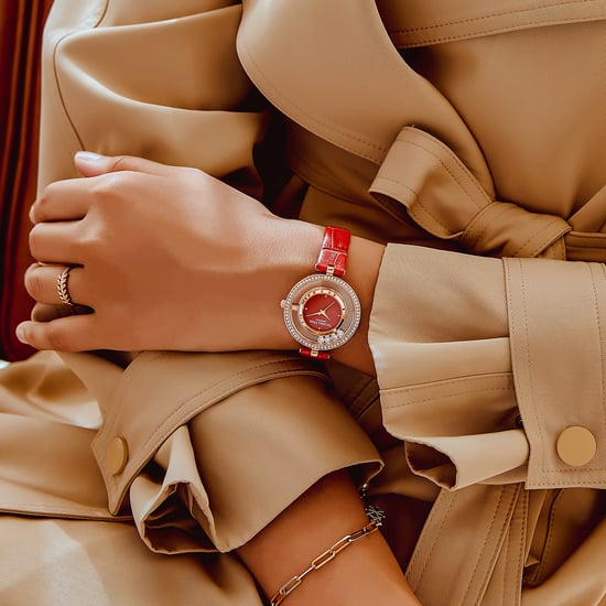VICTORIA HYDE Dameshorloges Kleine Wijzerplaat Analoog Kwarts Vrouw Horloges met Helder Kristal Elegant Gouden Horloge voor Vrouw, rood kristal - Image 4