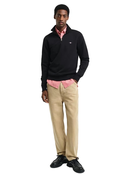 Gant | Mens Embroidered Shield Half Zip Sweatshirt