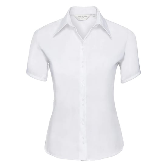 Russell Collection Dames/Dames Ultimate Non-Iron Shirt met Korte Mouwen (Wit) - Image 1