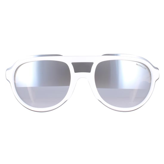 Moncler Round Unisex White Smoke Mirror ML0055