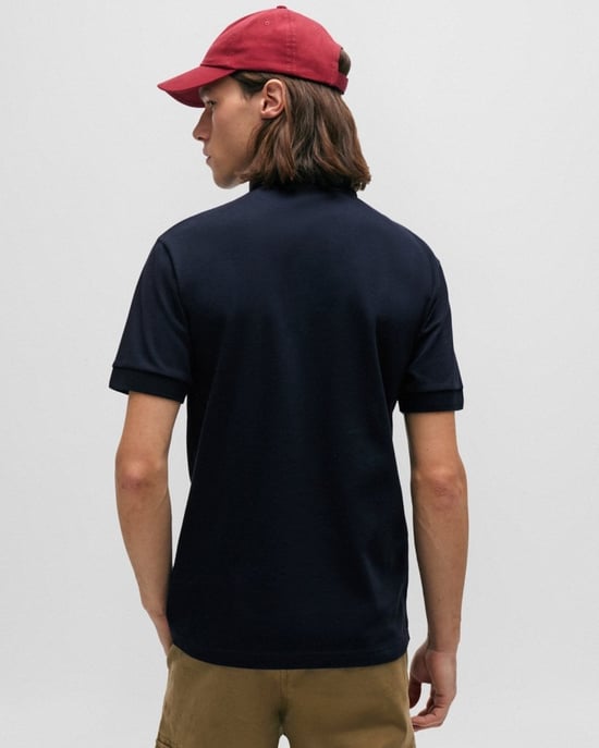 BOSS Orange Passenger Heren Stretch-Katoen Slim-Fit Polo met Logo Patch NOS - Image 4