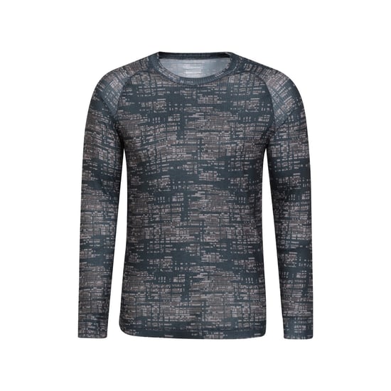 Mountain Warehouse Heren Talus Bedrukte Thermo Top met Lange Mouwen (Zwart) - Image 1