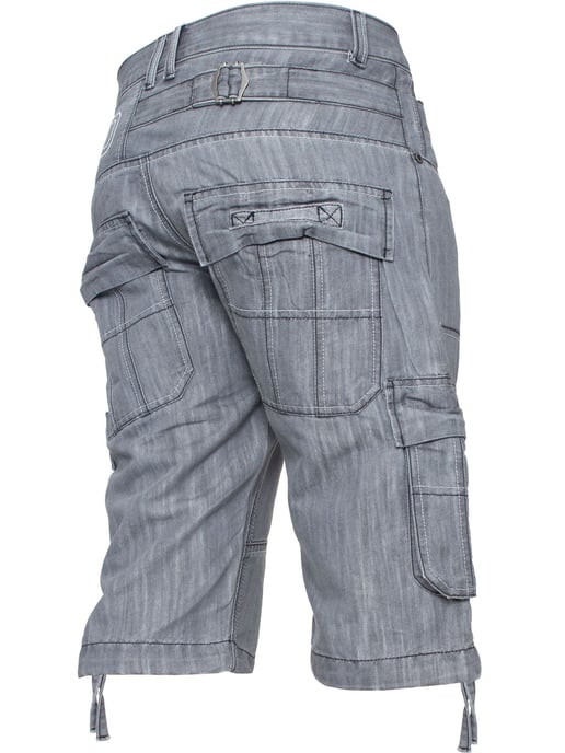 Enzo Heren Cargo Combat Denim Short - Image 2