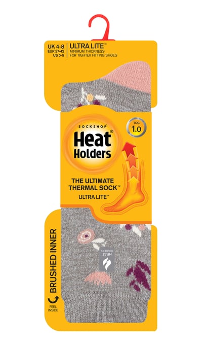 Heat Holders Dames Ultra Lite thermo geklede sokken - Grijs (Sidari) - Image 2