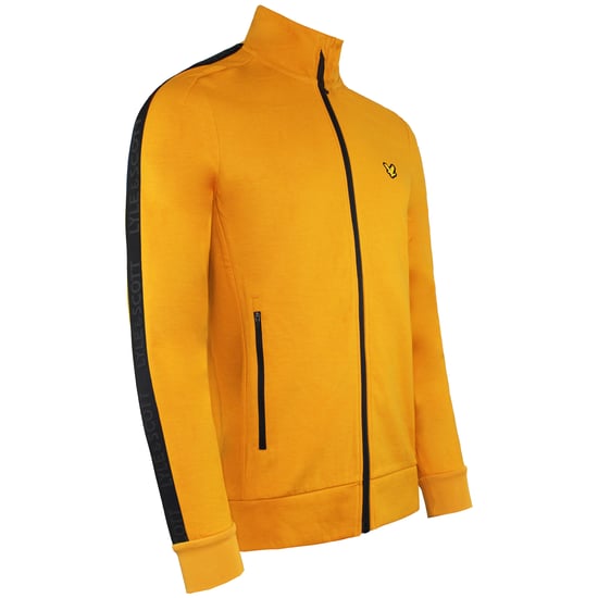 Lyle & Scott Tape Heren Geel Track Jacket - Image 3