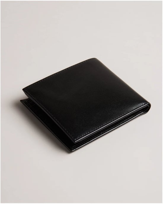 Ted Baker Prugs Heren Gegraveerde Hoek Leren Bifold Munt Portemonnee - Image 3